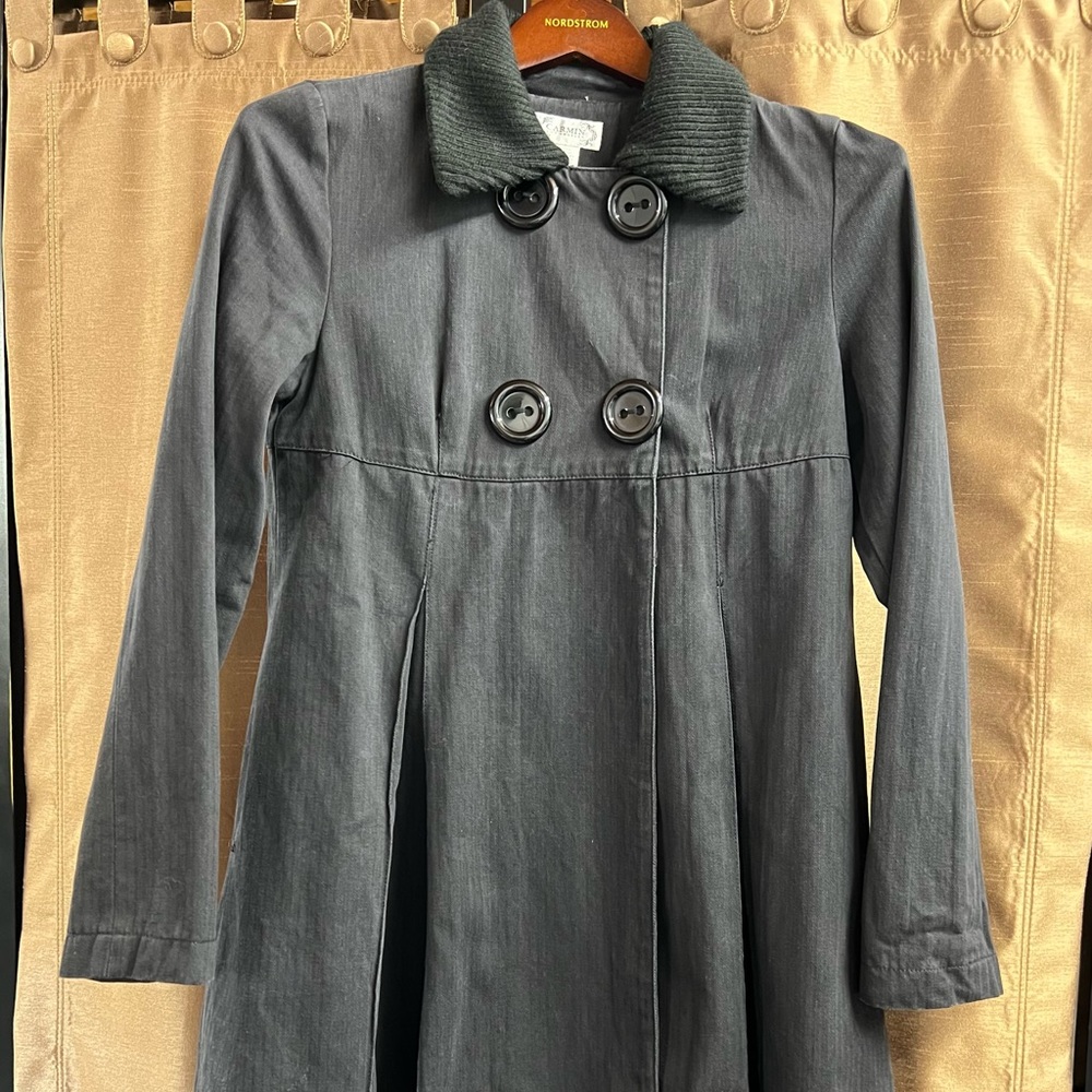 Trendy A-line Cotton Coat - Size M